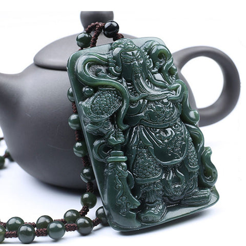 Jade Guan Yu Chinese God of War Pendant