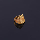 Success and Wealth Chinese Kanji Symbol Gold Ring