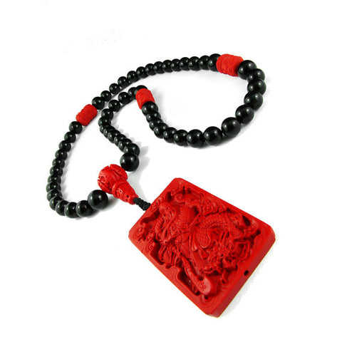 Black Onyx Guan Yu God of War Necklace